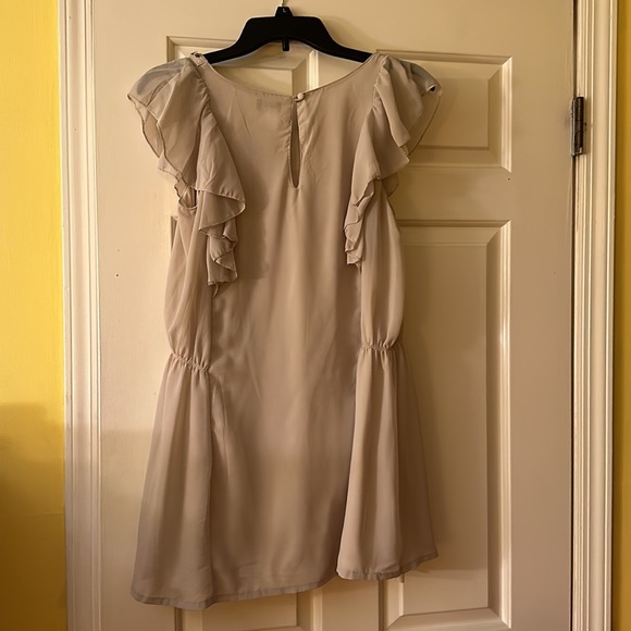 H&M Rhinestone chiffon gray top - Picture 2 of 3